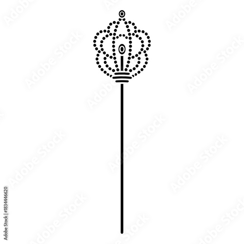 Ornamented scepter flat