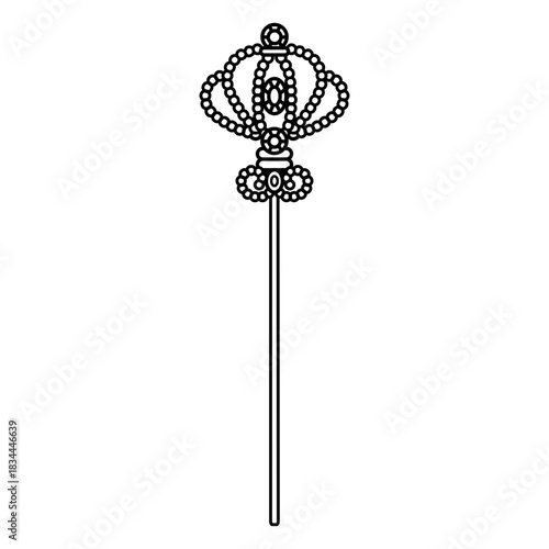 Ornamented stroke scepter