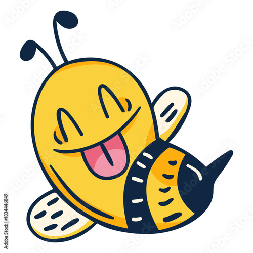 Happy bee cartoon