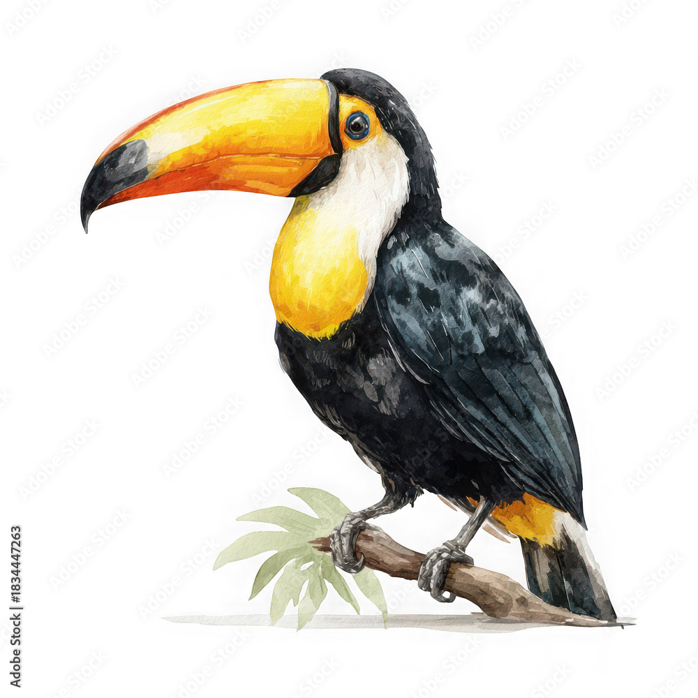 Fototapeta premium Toucan bird on white background