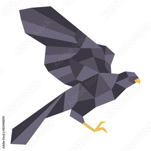 Simple color polygonal hawk profile