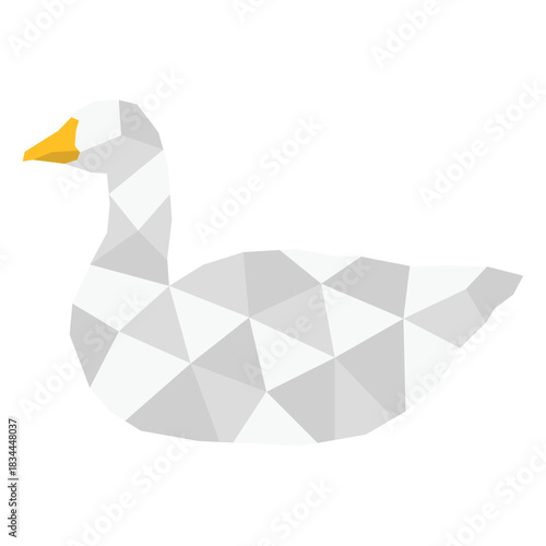 Profile color polygonal goose