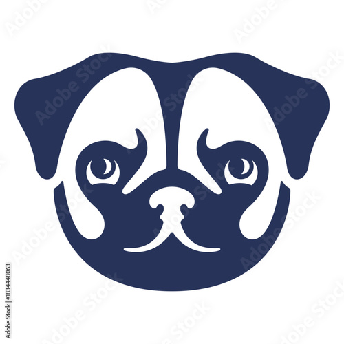 Cut out frontal pug face