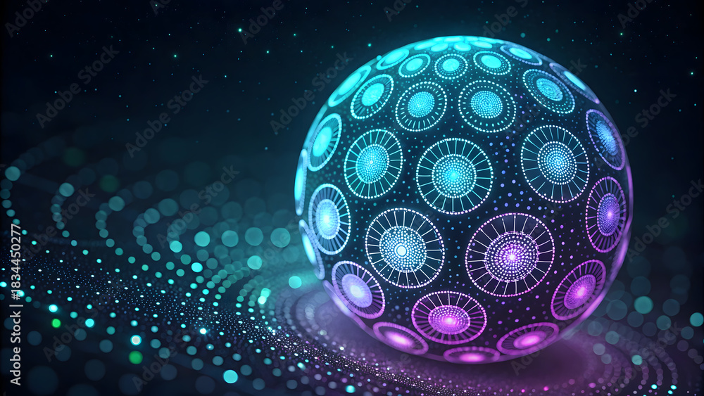 Obraz premium Futuristic digital easter egg with circuitry patterns