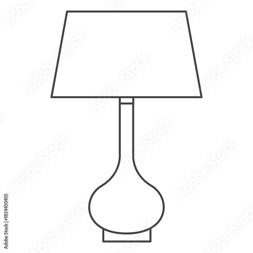 Table lamp line art