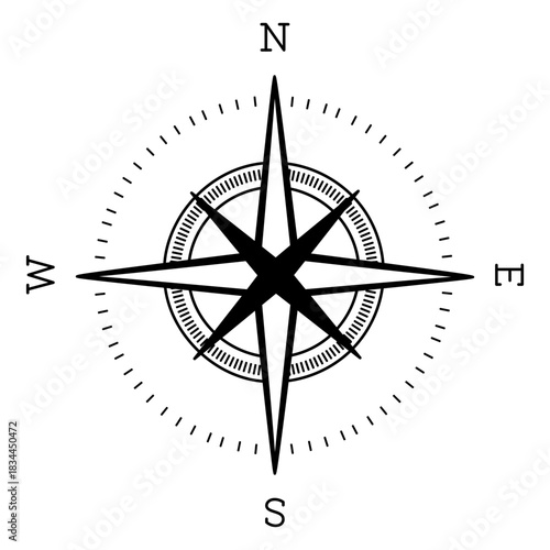 Filled stroke compass directions from top