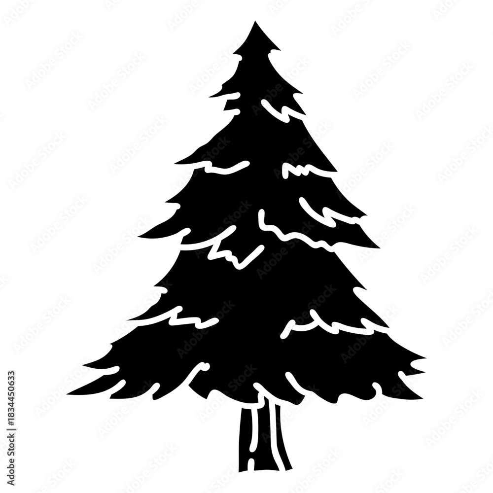 Obraz premium Pine tree cut out