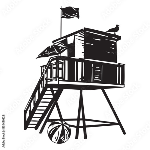Lifeguard tower beach