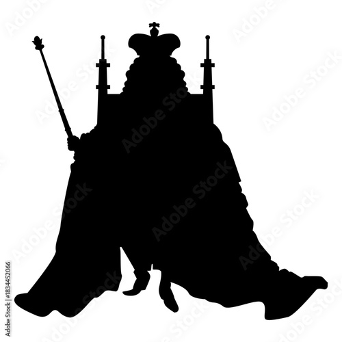 King on the throne silhouette