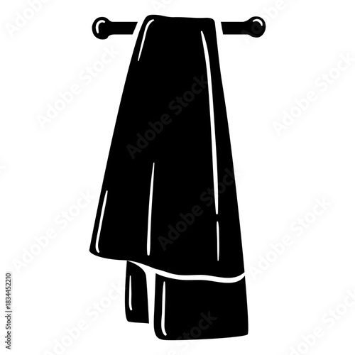 Hanging towel cut out