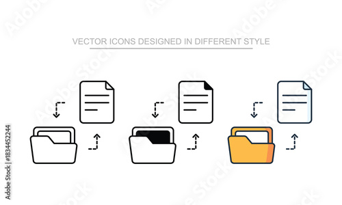 Secure Transfer vector icon stock isolated on white sheet