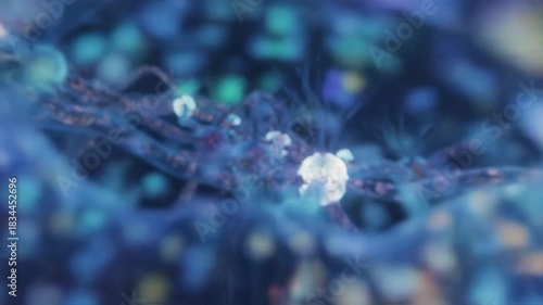 Neuron Network Animation Visualizing Brain Cell Communication and Neural Pathways.