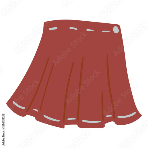 Mini skirt flat
