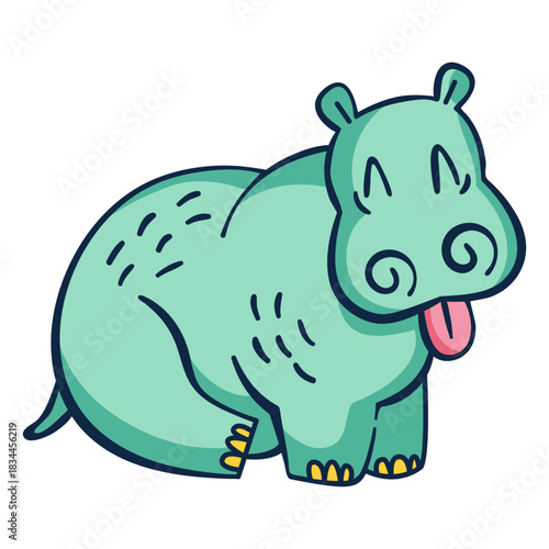 Hippopotamus animal cartoon