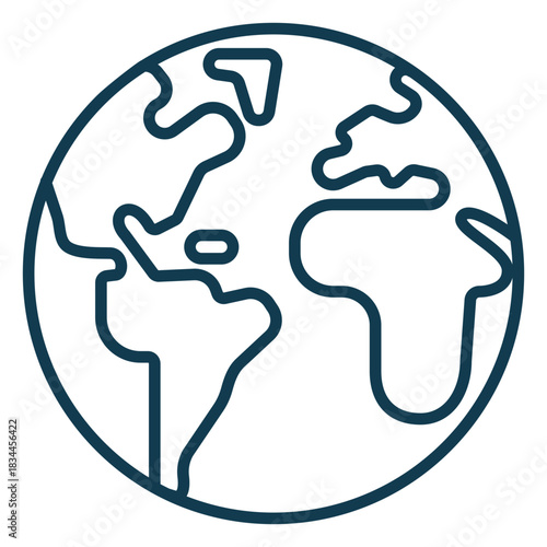 Simple earth geometric stroke element