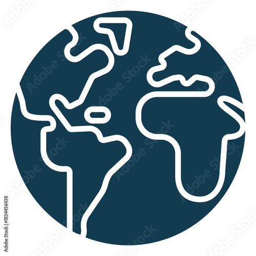 Simple earth geometric cut out element