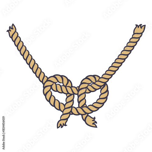 Double rope knot color stroke