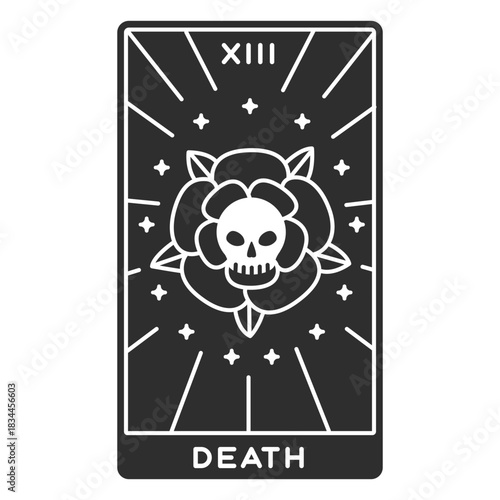 Tarot card death cut out