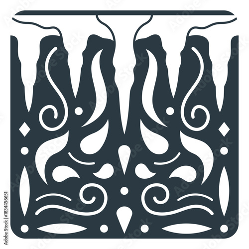 Ice stalactites design cut out