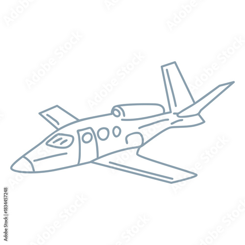 Private jet plane stroke