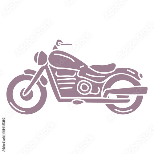 Purple motorbike cut out