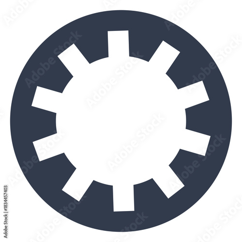 Internal tooth lock washer flat