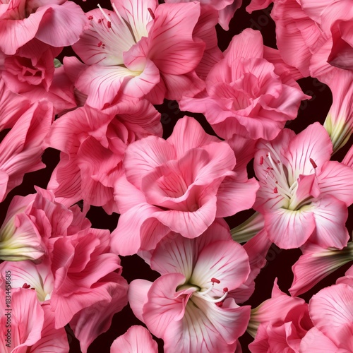 3D Pink Flower Seamless Pattern, Pink Floral Pattern, Pink Flowers Digital Paper, Pink Flower Background