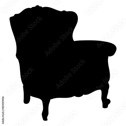 Antique armchair silhouette
