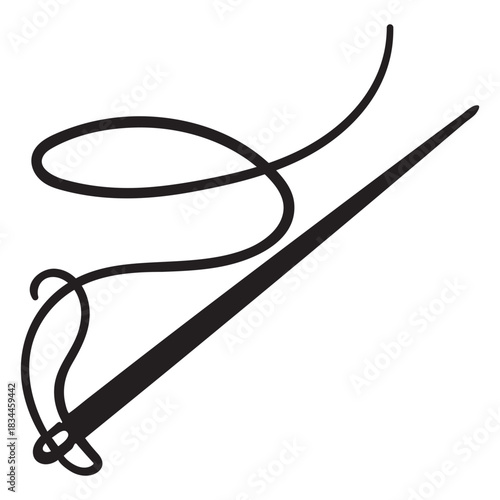 Sewing needle silhouette