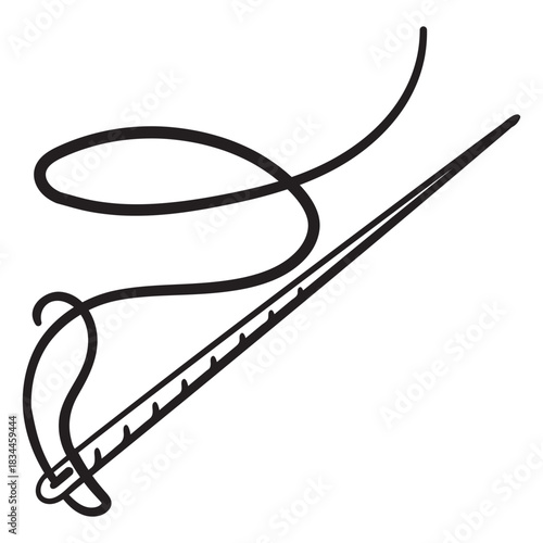 Needle and thread stroke