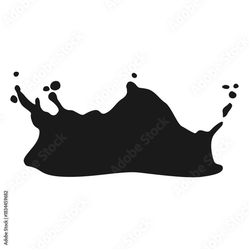 Liquid spill silhouette