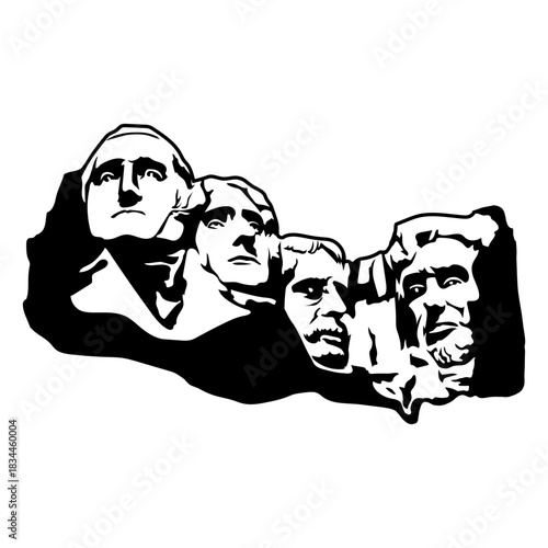 Fotografía Mount rushmore american landmark high contrast