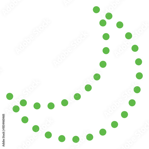 Dotted half moon shape flat