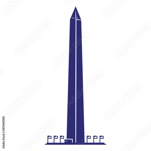 Washington monument cut out