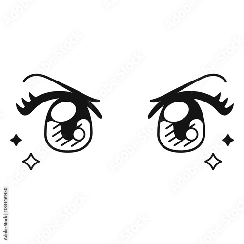Angry eyes anime stroke