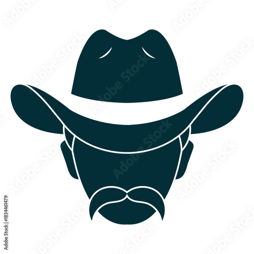 Man in cowboy hat and moustache