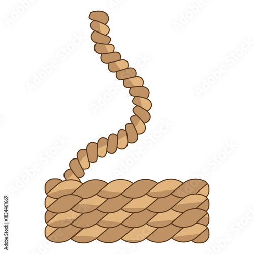 Hemp rope color stroke