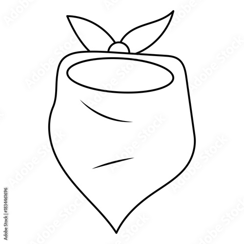 Cowboy scarf stroke simple design