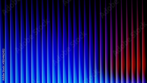 Wavy reeded glass stripes background, luminous vertical lines on a dark gradient with ribbed glow and blur, sleek wallpaper for banners posters web and tech branding