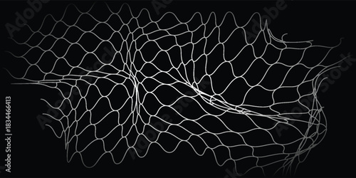 Net pattern black and white. Rope net vector silhouette. eps 10