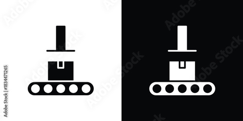 Machinery icons vector silhouette design. Vector flat graphic design illustration.
