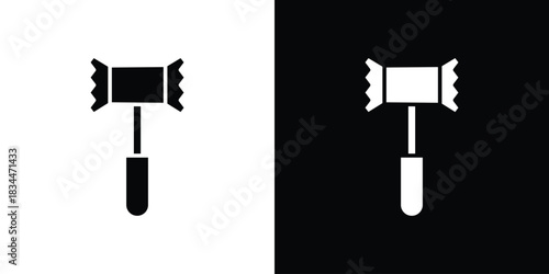 Meat tenderizer icons vector silhouette design. Vector flat graphic design illustration.