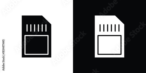 Memory card icons vector silhouette design. Vector flat graphic design illustration.
