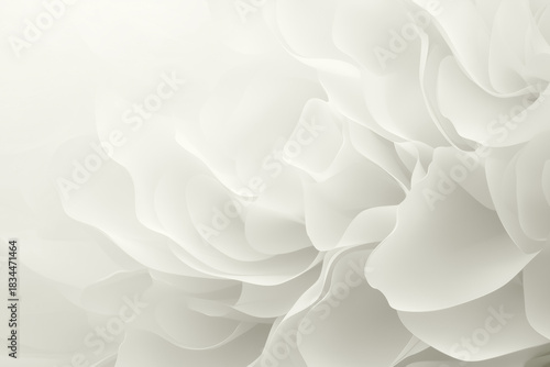 White floral abstract soft petal background, Cloudy Dancer color trend