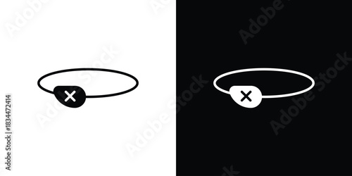 Pirate eye patch icons vector silhouette design. Vector flat graphic design illustration.