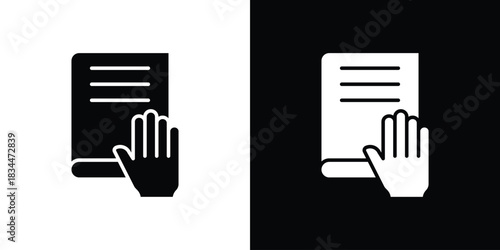Pledge icons vector silhouette design. Vector flat graphic design illustration.