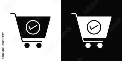 Purchase order icons vector silhouette design. Vector flat graphic design illustration.