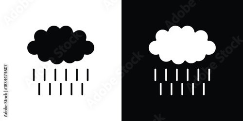 Rainy Day icons vector silhouette design. Vector flat graphic design illustration.