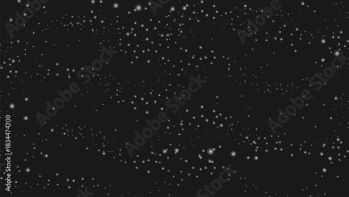 falling snow and rain drops on black background