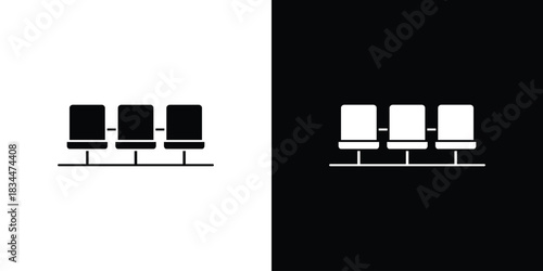 Seats icons vector silhouette design. Vector flat graphic design illustration.